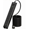 image:imageAddtam Power Strip Surge Protector with 6 AC Outlets 4 USB Ports 2 USBC Flat Plug Extension Cord 5ft Multi Outlet Extender Wall Mount Desk Charging Station for Home Office Dorm EssentialsBlack  Black