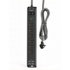 image:imageAddtam Power Strip Surge Protector with 6 AC Outlets 4 USB Ports 2 USBC Flat Plug Extension Cord 5ft Multi Outlet Extender Wall Mount Desk Charging Station for Home Office Dorm EssentialsBlack  Dark Grey