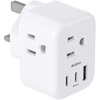 image:imageAddtam US to UK Ireland Travel Plug Adapter Type G Power Plug Adapter with 3 Outlets 3 USB Ports2 USB C UK Adapters for USA to Dubai England London Scotland British Kenya Irish Hongkong 3 Pack