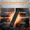 image:imageAddtam 2 Pack Power Strip Surge Protector  5 Wide Spaced Outlets 3 USB  2 USBC Charging Ports 1875W15A 15ft Braided Cord Flat Plug Overload Surge Protection Wall Mount for Home Office DormBlack  Dark Gray