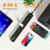 image:imageAddtam 2 Pack Power Strip Surge Protector  5 Wide Spaced Outlets 3 USB  2 USBC Charging Ports 1875W15A 15ft Braided Cord Flat Plug Overload Surge Protection Wall Mount for Home Office DormBlack  Dark Gray
