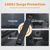 image:imageAddtam 2 Pack Power Strip Surge Protector  5 Wide Spaced Outlets 3 USB  2 USBC Charging Ports 1875W15A 15ft Braided Cord Flat Plug Overload Surge Protection Wall Mount for Home Office DormBlack  Dark Gray